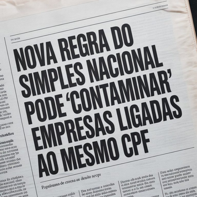Nova Regra do Simples Nacional pode “contaminar” empresas ligadas ao mesmo CPF